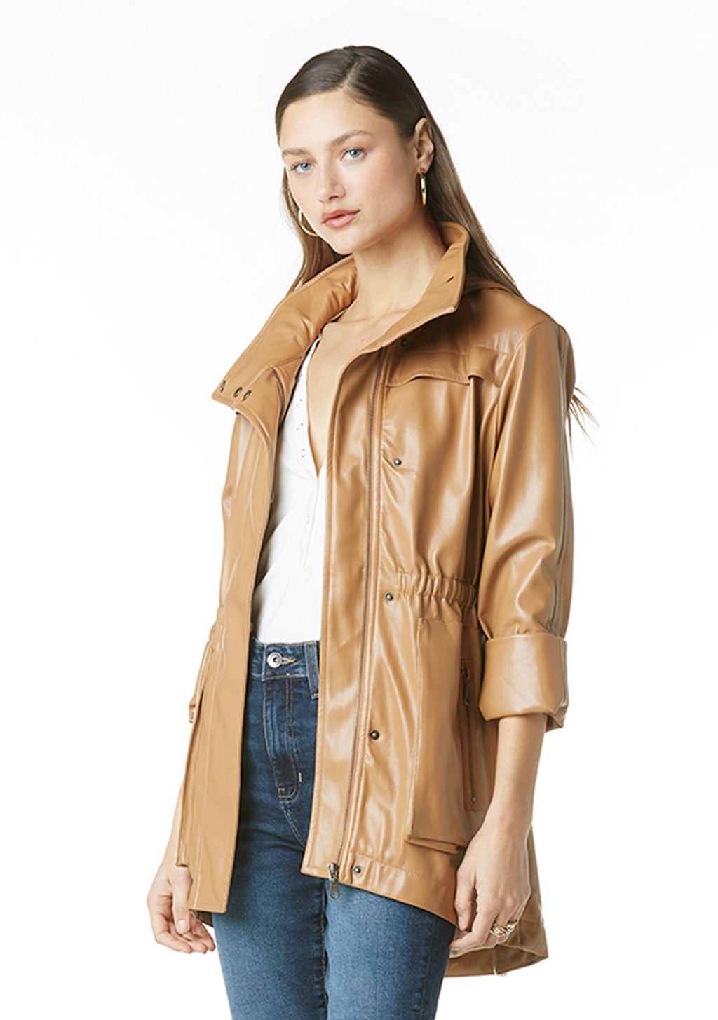 Kory Asymmetrical Zip Leather jacket